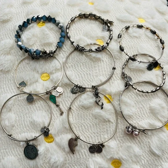 Alex and Ani Bracelet Collection of Nine - Picture 1 of 10
